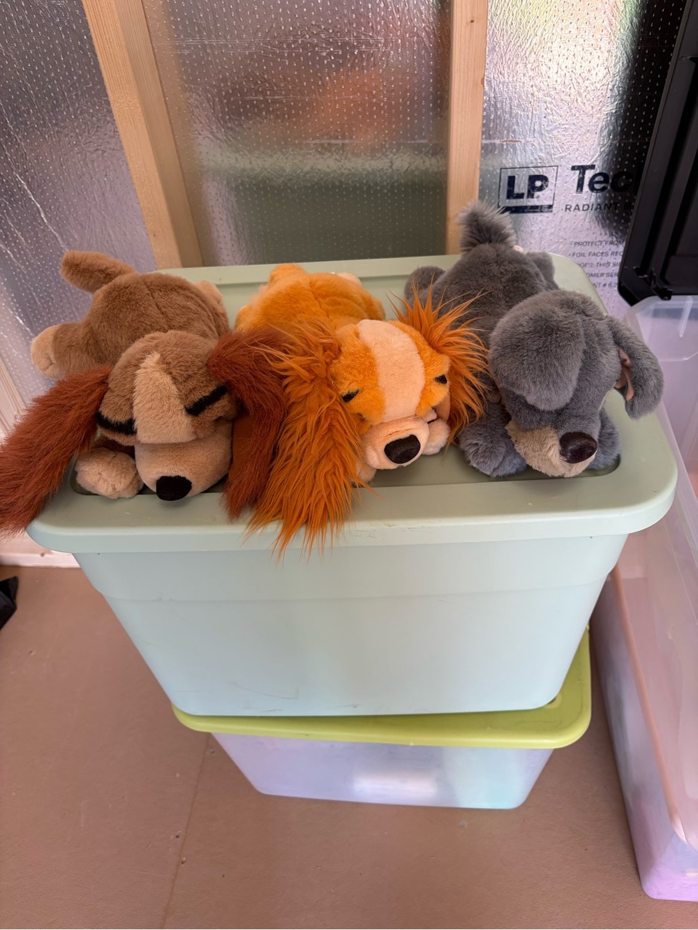 Disney Plush Puppy Lot - Brown, Orange, Gray